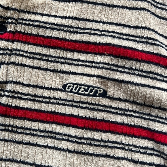 Guess Jeans Vintage Towel Cloth Striped Shirt - Picture 3 of 4